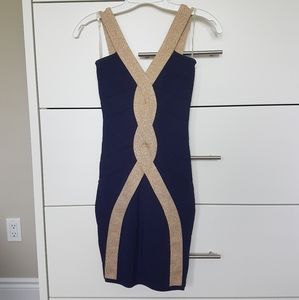BLUE AND GOLD MARCINAO DRESS